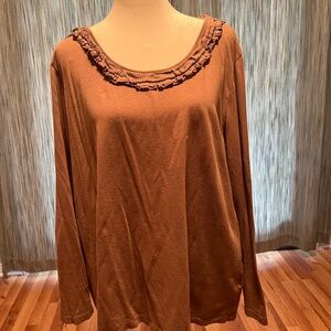 Long sleeve, super soft cotton pull over T-shirt